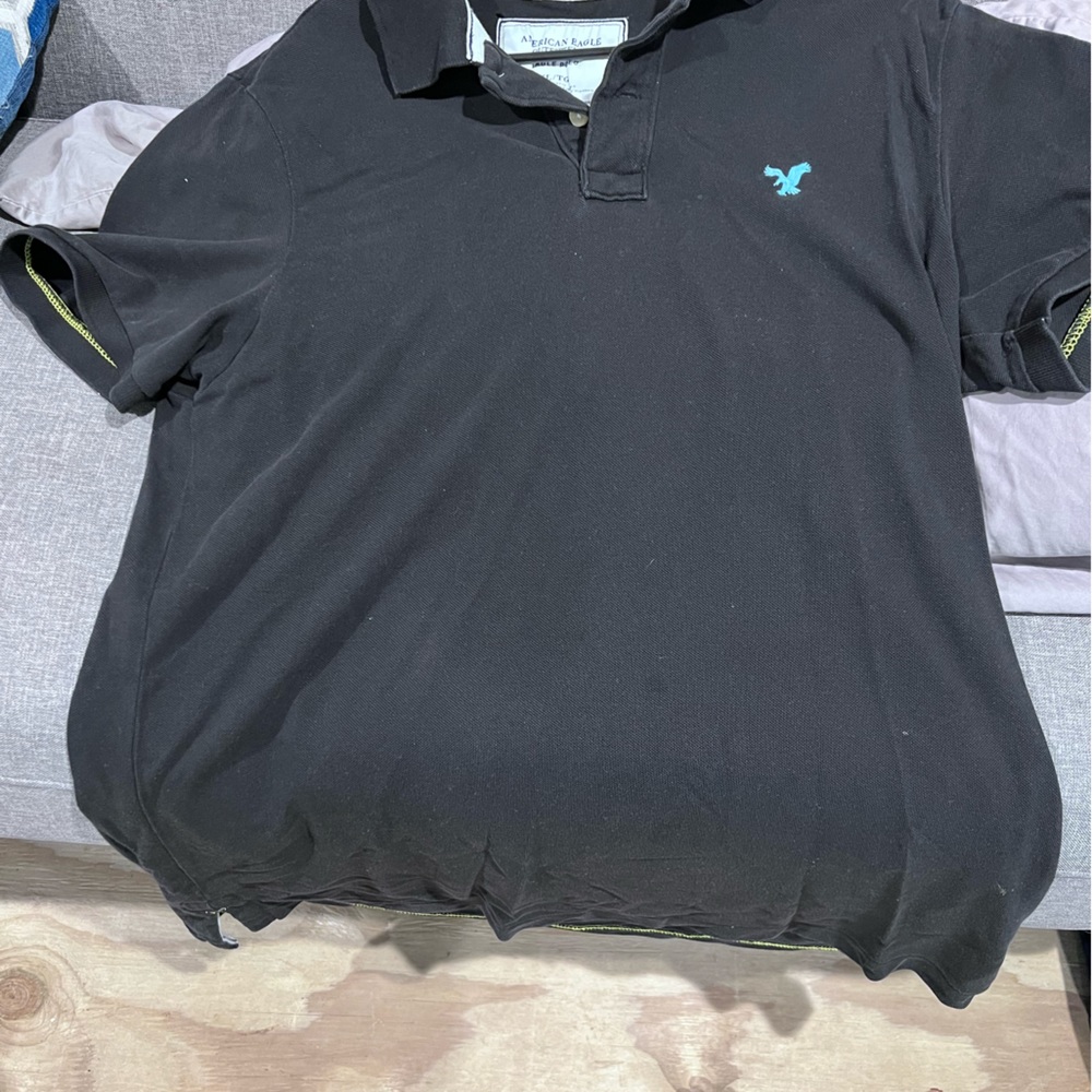 Black, American Eagle polo, size extra large